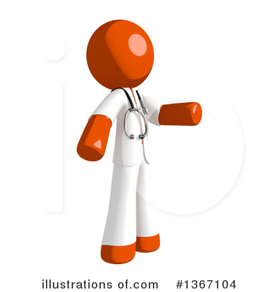 Royalty-Free (RF) Orange Doctor Clipart Illustration by Leo Blanchette - Stock Sample #1367104