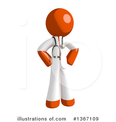 Orange Doctor Clipart #1367109 by Leo Blanchette