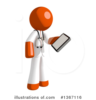 Orange Doctor Clipart #1367116 by Leo Blanchette