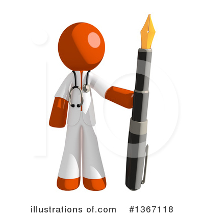 Orange Doctor Clipart #1367118 by Leo Blanchette