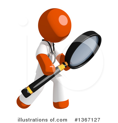 Royalty-Free (RF) Orange Doctor Clipart Illustration by Leo Blanchette - Stock Sample #1367127