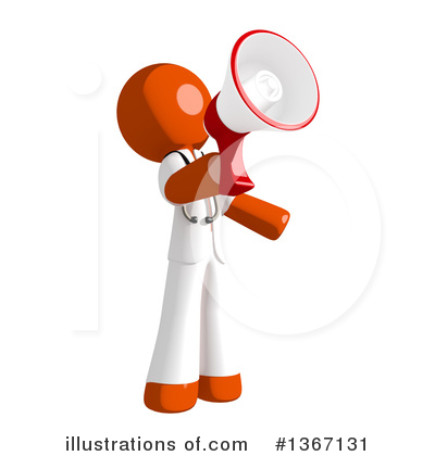 Royalty-Free (RF) Orange Doctor Clipart Illustration by Leo Blanchette - Stock Sample #1367131