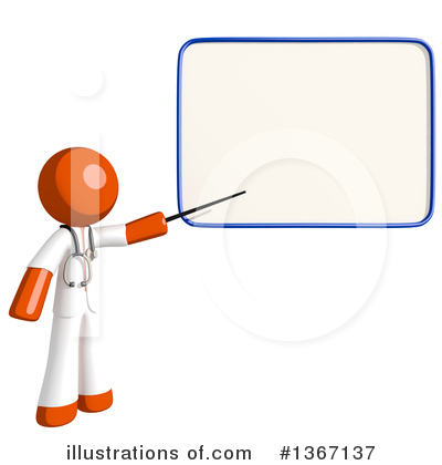 Royalty-Free (RF) Orange Doctor Clipart Illustration by Leo Blanchette - Stock Sample #1367137
