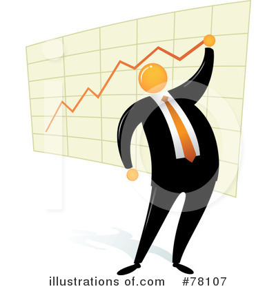 Royalty-Free (RF) Orange Faceless Businessman Clipart Illustration by Qiun - Stock Sample #78107