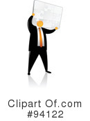 Orange Faceless Businessman Clipart #94122 by Qiun