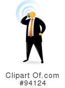 Orange Faceless Businessman Clipart #94124 by Qiun
