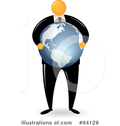 Royalty-Free (RF) Orange Faceless Businessman Clipart Illustration by Qiun - Stock Sample #94128
