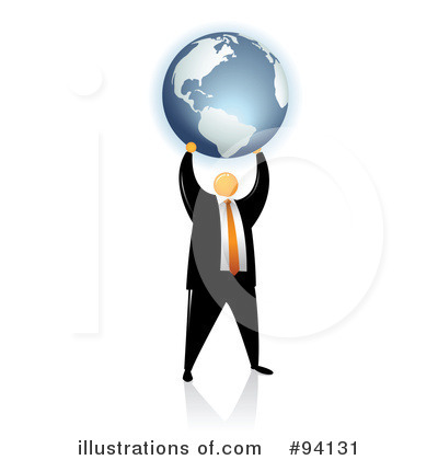 Royalty-Free (RF) Orange Faceless Businessman Clipart Illustration by Qiun - Stock Sample #94131