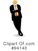 Orange Faceless Businessman Clipart #94140 by Qiun