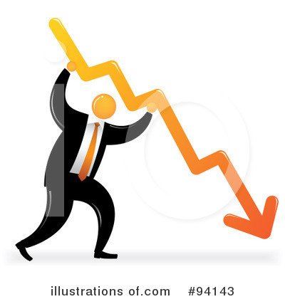 Royalty-Free (RF) Orange Faceless Businessman Clipart Illustration by Qiun - Stock Sample #94143