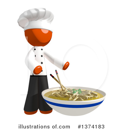 Royalty-Free (RF) Orange Man Chef Clipart Illustration by Leo Blanchette - Stock Sample #1374183
