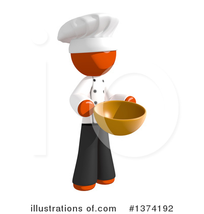 Royalty-Free (RF) Orange Man Chef Clipart Illustration by Leo Blanchette - Stock Sample #1374192