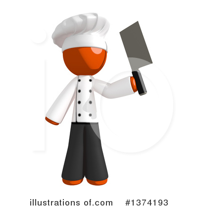 Royalty-Free (RF) Orange Man Chef Clipart Illustration by Leo Blanchette - Stock Sample #1374193