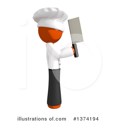 Royalty-Free (RF) Orange Man Chef Clipart Illustration by Leo Blanchette - Stock Sample #1374194