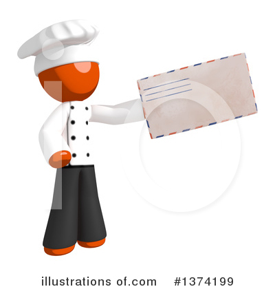 Royalty-Free (RF) Orange Man Chef Clipart Illustration by Leo Blanchette - Stock Sample #1374199