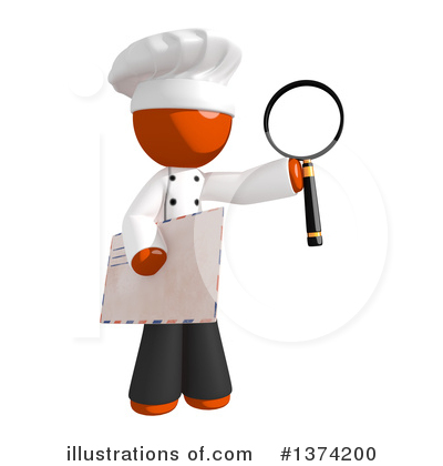 Royalty-Free (RF) Orange Man Chef Clipart Illustration by Leo Blanchette - Stock Sample #1374200