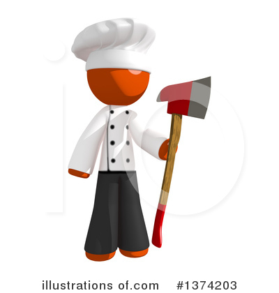 Royalty-Free (RF) Orange Man Chef Clipart Illustration by Leo Blanchette - Stock Sample #1374203