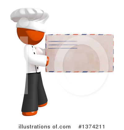 Royalty-Free (RF) Orange Man Chef Clipart Illustration by Leo Blanchette - Stock Sample #1374211