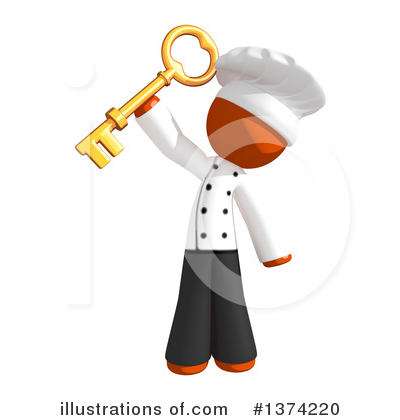 Royalty-Free (RF) Orange Man Chef Clipart Illustration by Leo Blanchette - Stock Sample #1374220