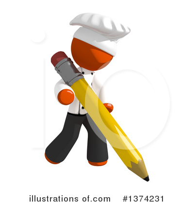 Royalty-Free (RF) Orange Man Chef Clipart Illustration by Leo Blanchette - Stock Sample #1374231
