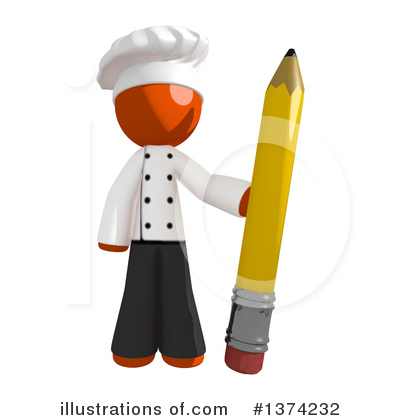 Royalty-Free (RF) Orange Man Chef Clipart Illustration by Leo Blanchette - Stock Sample #1374232