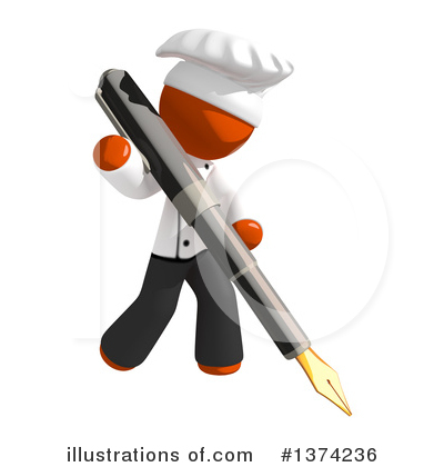 Royalty-Free (RF) Orange Man Chef Clipart Illustration by Leo Blanchette - Stock Sample #1374236