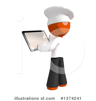 Royalty-Free (RF) Orange Man Chef Clipart Illustration by Leo Blanchette - Stock Sample #1374241