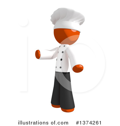 Royalty-Free (RF) Orange Man Chef Clipart Illustration by Leo Blanchette - Stock Sample #1374261