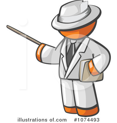 Royalty-Free (RF) Orange Man Clipart Illustration by Leo Blanchette - Stock Sample #1074493
