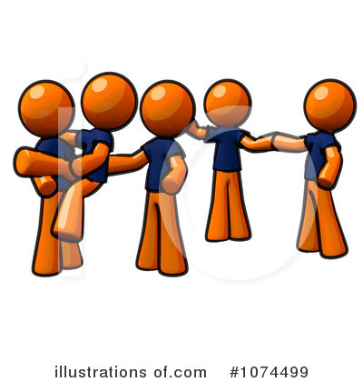 Royalty-Free (RF) Orange Man Clipart Illustration by Leo Blanchette - Stock Sample #1074499