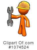 Orange Man Clipart #1074524 by Leo Blanchette