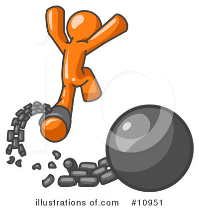 Royalty-Free (RF) Orange Man Clipart Illustration by Leo Blanchette - Stock Sample #10951