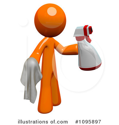 Royalty-Free (RF) Orange Man Clipart Illustration by Leo Blanchette - Stock Sample #1095897