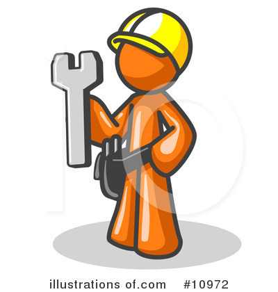 Royalty-Free (RF) Orange Man Clipart Illustration by Leo Blanchette - Stock Sample #10972