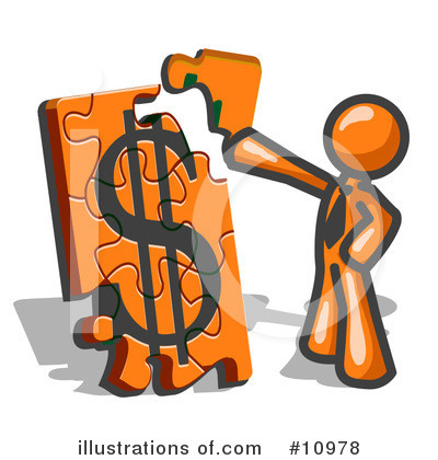 Royalty-Free (RF) Orange Man Clipart Illustration by Leo Blanchette - Stock Sample #10978