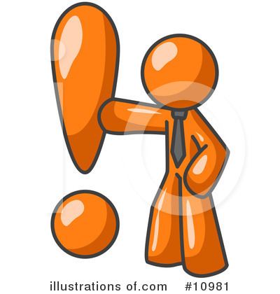 Royalty-Free (RF) Orange Man Clipart Illustration by Leo Blanchette - Stock Sample #10981