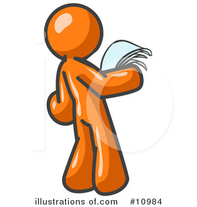 Royalty-Free (RF) Orange Man Clipart Illustration by Leo Blanchette - Stock Sample #10984