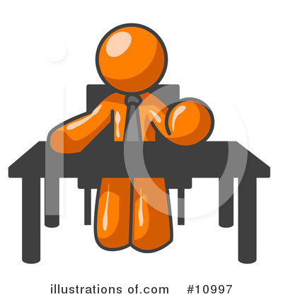 Royalty-Free (RF) Orange Man Clipart Illustration by Leo Blanchette - Stock Sample #10997