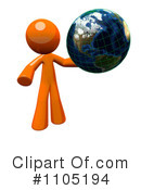 Orange Man Clipart #1105194 by Leo Blanchette