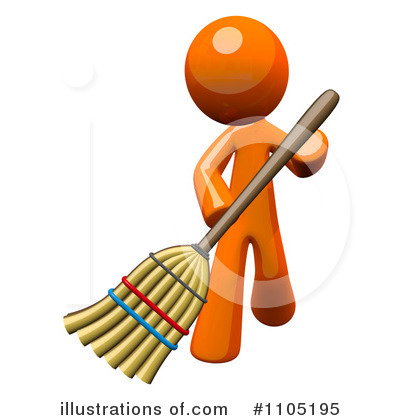 Royalty-Free (RF) Orange Man Clipart Illustration by Leo Blanchette - Stock Sample #1105195
