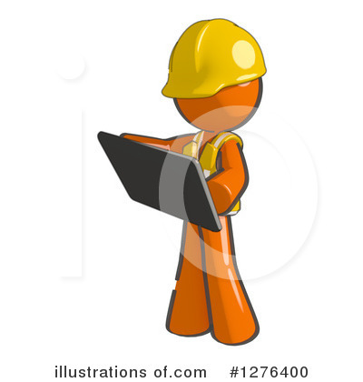 Royalty-Free (RF) Orange Man Clipart Illustration by Leo Blanchette - Stock Sample #1276400