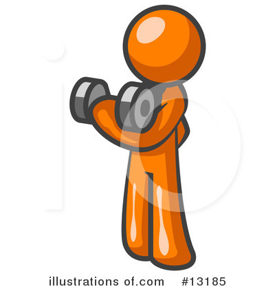 Royalty-Free (RF) Orange Man Clipart Illustration by Leo Blanchette - Stock Sample #13185
