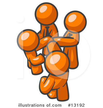 Royalty-Free (RF) Orange Man Clipart Illustration by Leo Blanchette - Stock Sample #13192
