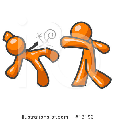 Royalty-Free (RF) Orange Man Clipart Illustration by Leo Blanchette - Stock Sample #13193
