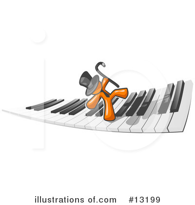 Piano Keyboard Clipart #13199 by Leo Blanchette