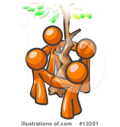 Royalty-Free (RF) Orange Man Clipart Illustration by Leo Blanchette - Stock Sample #13201