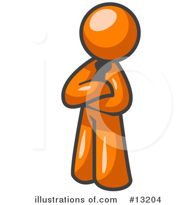 Royalty-Free (RF) Orange Man Clipart Illustration by Leo Blanchette - Stock Sample #13204