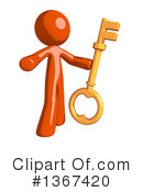 Orange Man Clipart #1367420 by Leo Blanchette