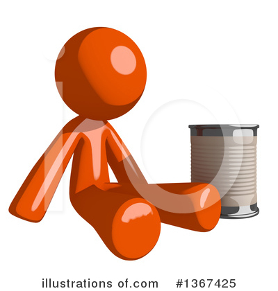Royalty-Free (RF) Orange Man Clipart Illustration by Leo Blanchette - Stock Sample #1367425
