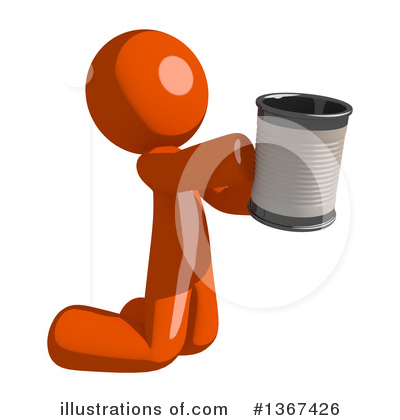 Royalty-Free (RF) Orange Man Clipart Illustration by Leo Blanchette - Stock Sample #1367426